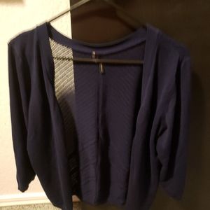 XXL Navy Maurices 3/4 Length Cardigan